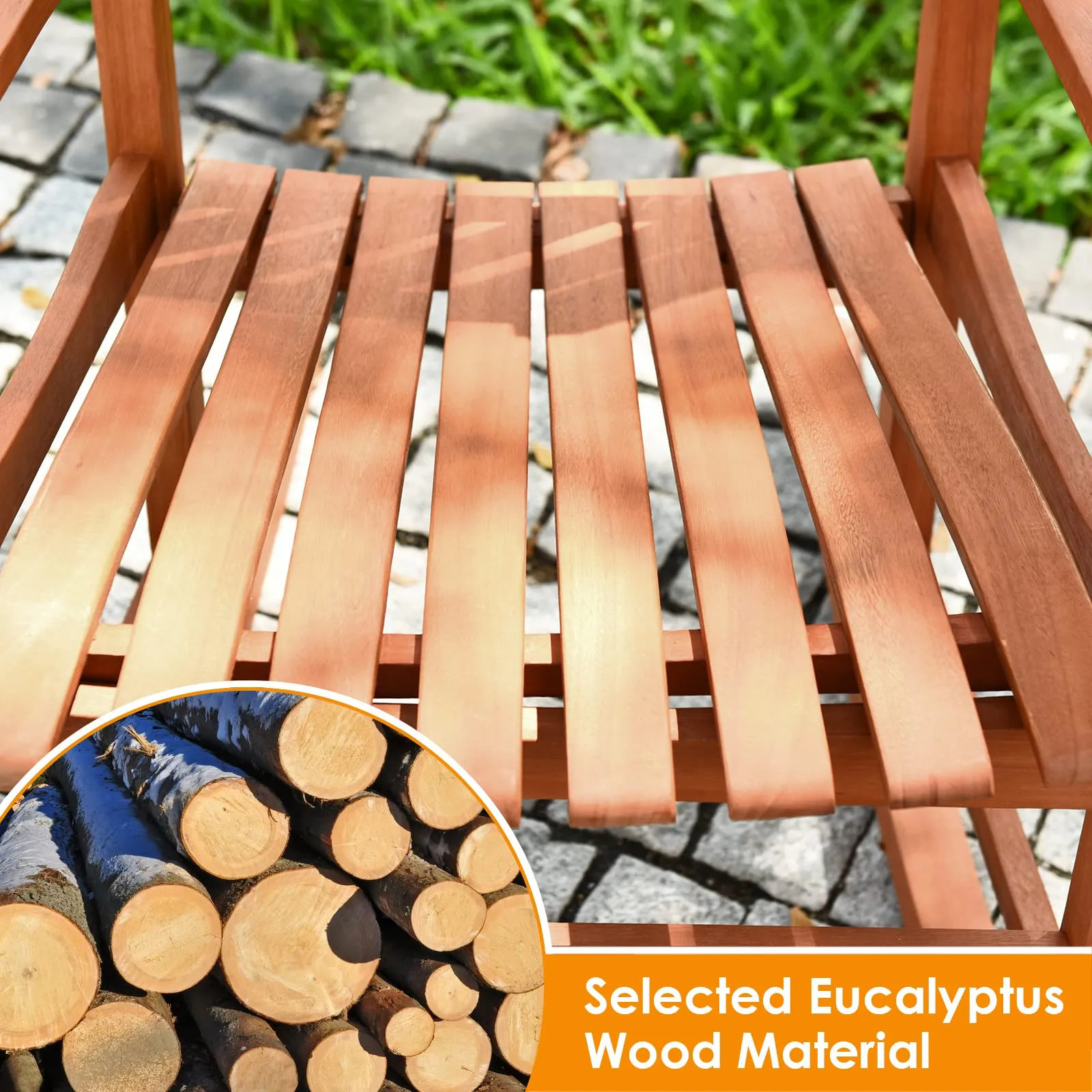 Tangkula Patio Rocking Chair,w/Heavy-Duty 350 LBS Weight Capacity