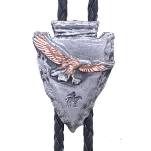 Tri-color Eagle Arrowhead Bolo