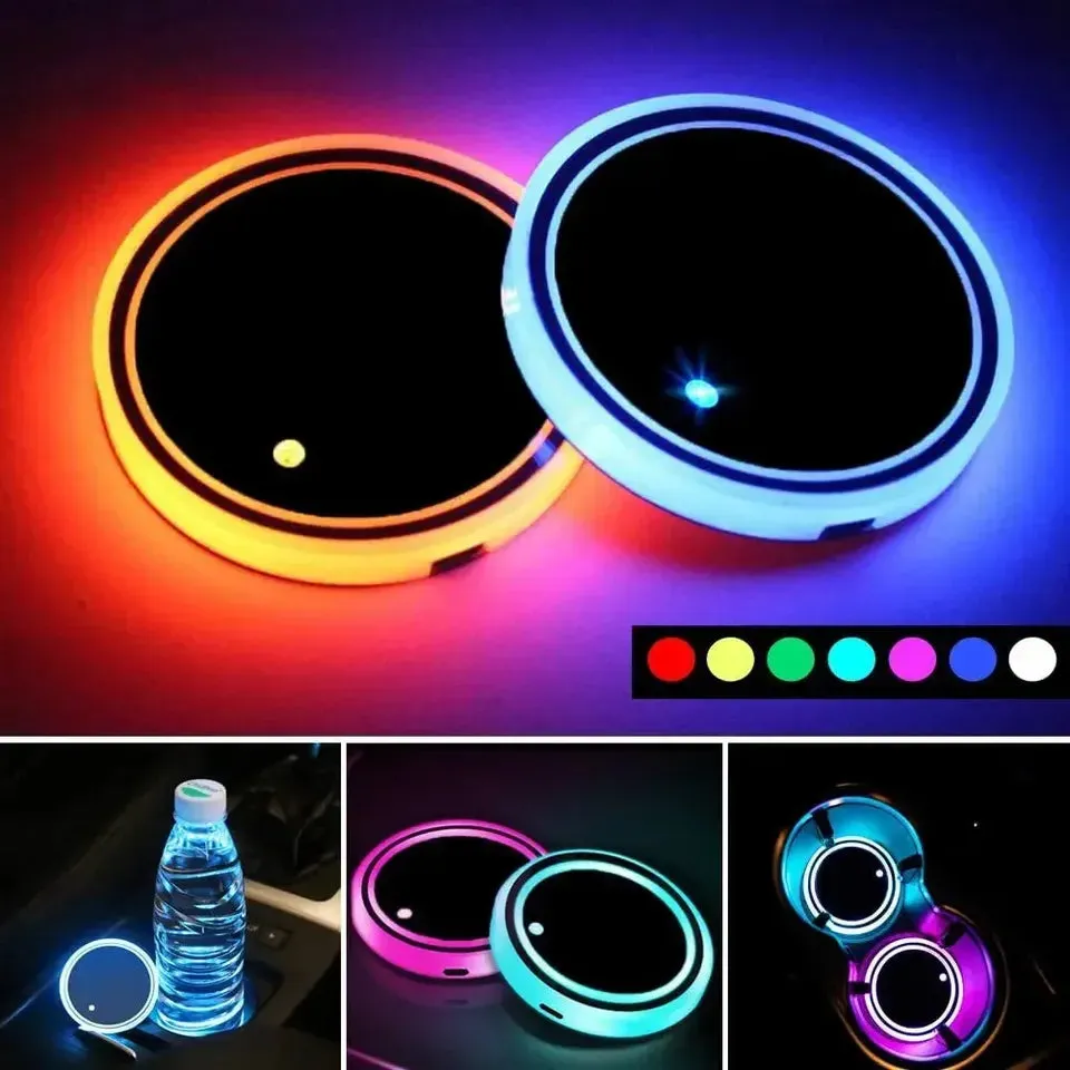 Universal LED Car Cup Holder Light Car ,  7 Colors Cup Holder