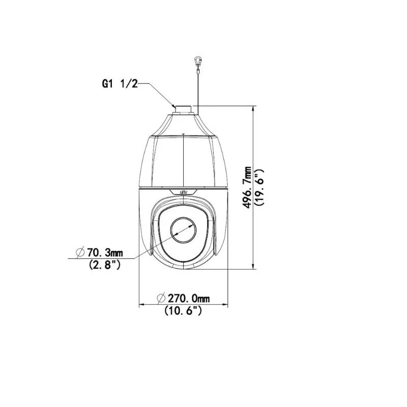 UNIVIEW IPC6852SR-X44U: 2MP 44X Starlight Network PTZ Camera