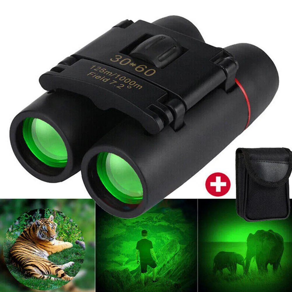 US 1-2 Pc 30x60 Zoom Portable Binoculars Waterproof Hunting Day Night Vision