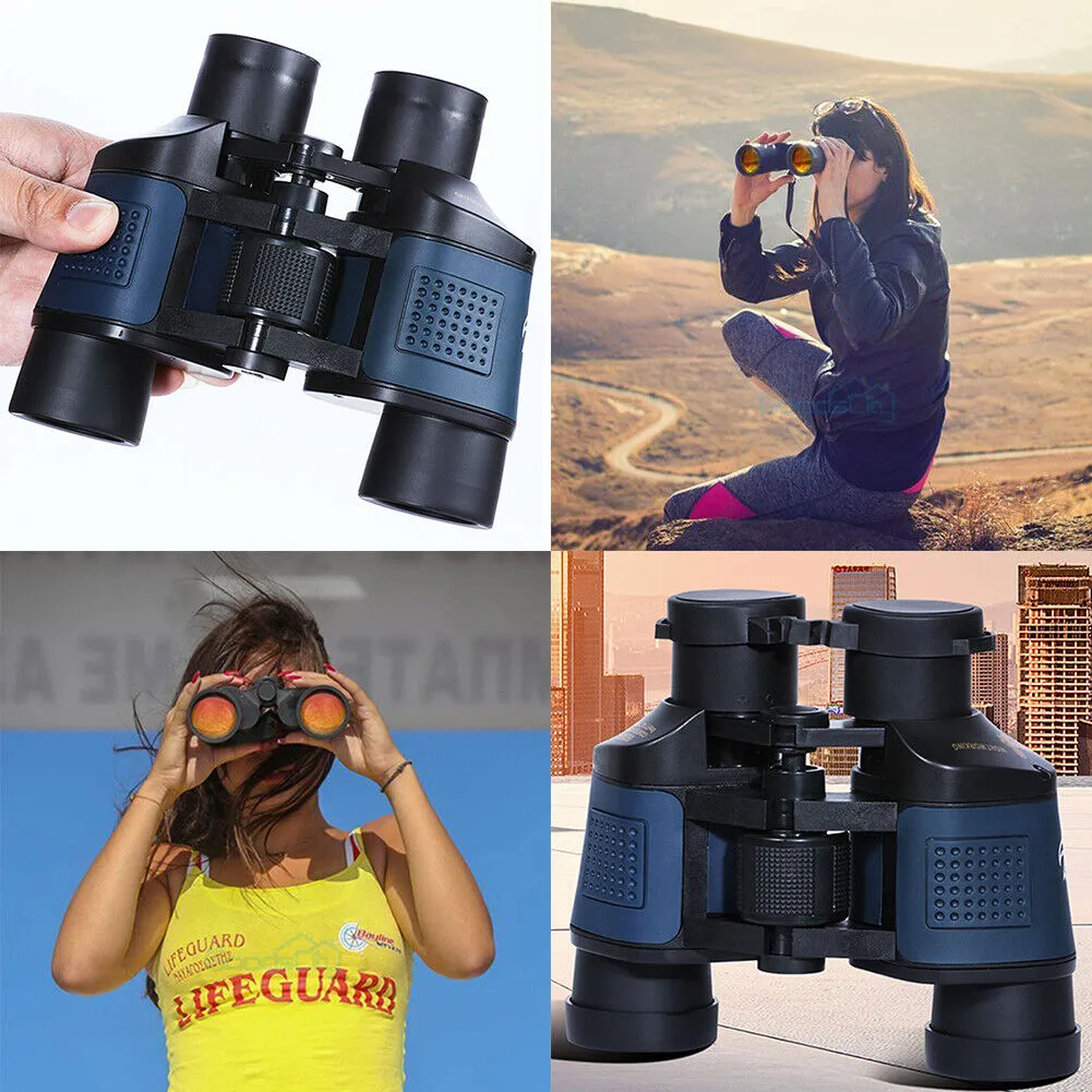 US German Military Army 60x60 Binoculars Prism HD Night Vision Hunting Bag Fine