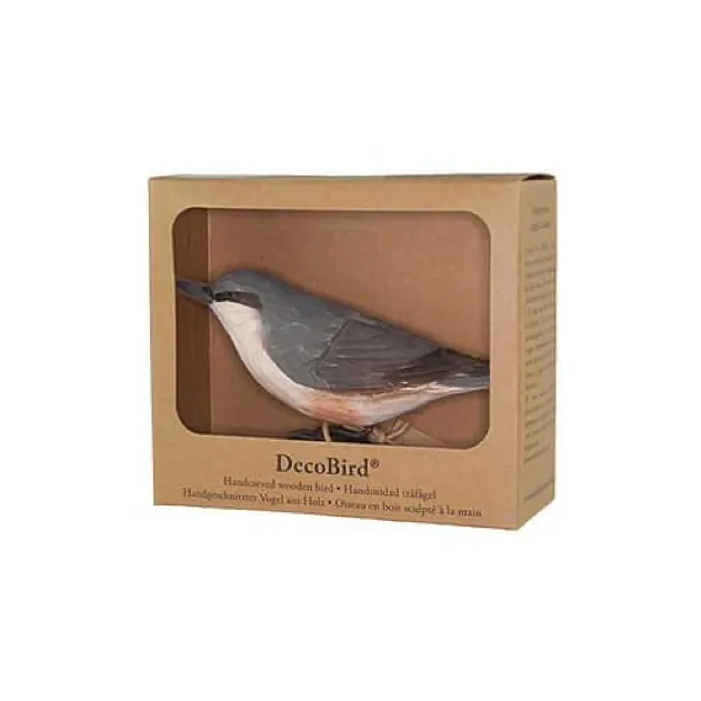 Wildlife Garden Decobird Carved Wooden Nuthatch