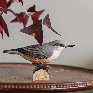 Wildlife Garden Decobird Carved Wooden Nuthatch