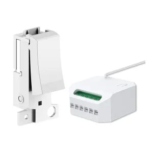 Wireless Grid Switch 1-Gang Click Mini Grid Compatible, White Body with Non Dimmable   WiFi 5A RF Mini Receiver